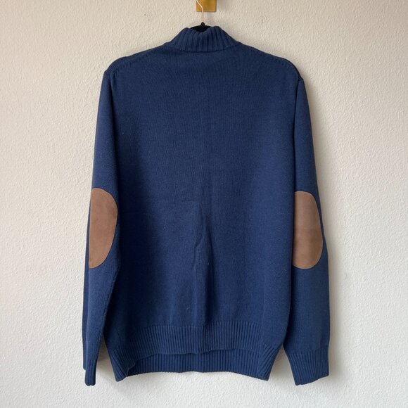 Vineyard Vines Navy Quarter Zip Mock Neck Sweater Size L - Picture 2 of 6